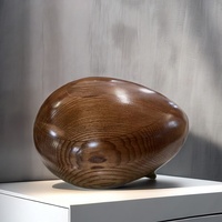 Urna de madera elegante sostenible de alta calidad para cenizas urna en forma de roca urna de cremación de alta calidad para mascotas o humanos