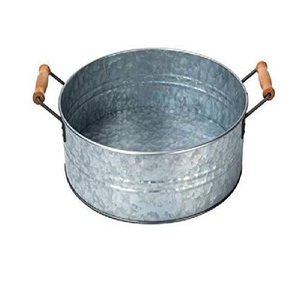 Galvanized Metal Serving Trays <b>Oval</b> Shape Iron Decorative Display Tray With Handle Ottoman <b>Coffee</b> <b>Table</b> Organizer Trays - Product Image 3