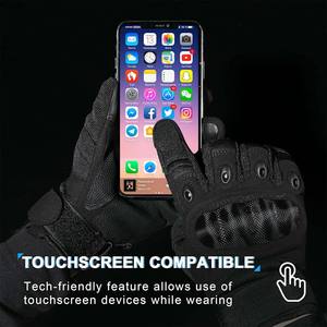 Guantes de Motocicleta de Cuero Transpirables con Pantalla Táctil, Antideslizantes, Protección UV, Logotipo Personalizado - Product Image 2