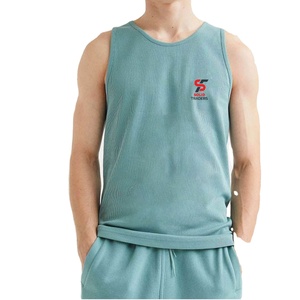 Solid Trader Deluxe Soft Cotton Stylish <b>Layering</b> Piece Summer Beach Wear Vibrant Colors High Density Stitching Mens Tank <b>Top</b> - Product Image 1