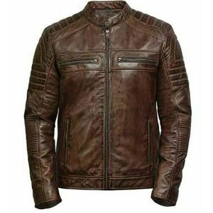 Chaqueta Azul 100% Cuero, Corte Regular, de la Mejor Calidad, Chaquetas para Motociclistas, OEM ODM, Chaqueta Deportiva de Cuero Personalizada - Product Image 4