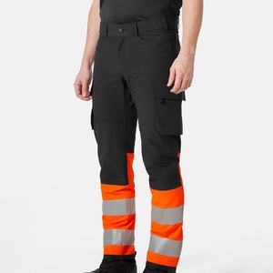 Pantalones de Trabajo de Alta Visibilidad Reflectantes e Impermeables 100% Algodón Unisex Naranja con Parte Inferior Negra, Logotipo Personalizado con Impresión por Transferencia Térmica OEM - Product Image 6