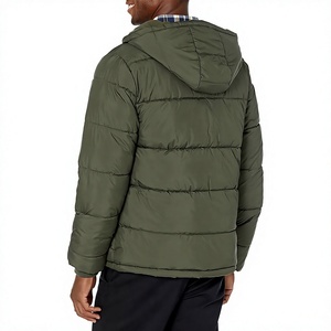 Veste d'hiver pour homme de qualité supérieure, personnalisée, tendance, écologique, décontractée, en laine, avec fermeture éclair, col montant, logo sur le devant - Product Image 2
