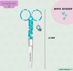 Ciseaux Mayo à motif de patte de 5 pouces, ciseaux chirurgicaux en acier inoxydable, nouvel emballage premium - Product Image 5