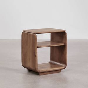 Mesita de noche rectangular Vandana Amber Texture 40x30 cm en madera Tinsley - Product Image 3