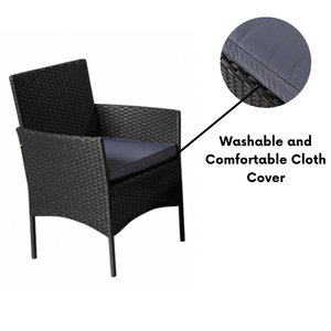 BeNK Ensemble de chaises en rotin moderne non pliable Design élégant pour jardin extérieur Hôtel Patio Salon Appartement Ferme - Product Image 5