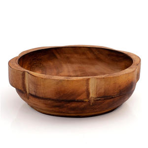 Bols écologiques en bois de manguier de qualité alimentaire chips de service de salade fruits secs table basse comptoir fête moderne luxe brûlé - Product Image 1