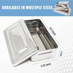 Contenedor de Instrumentos Quirúrgicos de Acero Inoxidable Morje con Tapa, Rectangular, Tipo Lonchera, Certificado CE, 1 Año de Garantía - Product Image 4