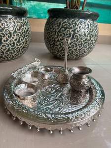 Collection Royal Look Aarna : Ensemble de vaisselle contemporain fait main en argent allemand, idéal pour les mariages, événements, promotions et cadeaux d'entreprise - Product Image 5