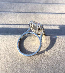 Diamante Esmeralda Cultivado en Laboratorio de Alta Calidad, Oro Amarillo/Rosa/Blanco de 14/18 Quilates, Certificado IGI, Diseño Elegante para la Vida Diaria, Bodas y Fiestas - Product Image 2