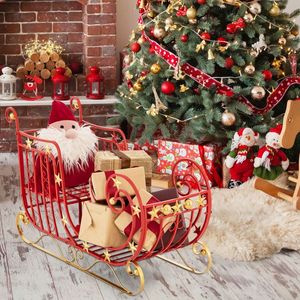 Grande Slitta di Babbo Natale in Metallo per Decorazioni Natalizie e Trasporto Regali - Product Image 2