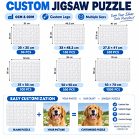 Vente en gros de puzzles en papier pour enfants, personnalisés, mignons, avec des animaux de dessin animé, petits puzzles pour les enfants d'école primaire, les tout-petits, l'éducation précoce