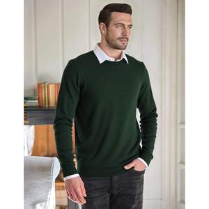 Pull en laine mélangée classique à col rond pour homme, tendance, décontracté, automne, hiver, motif imprimé, personnalisable, produit ODM - Product Image 1