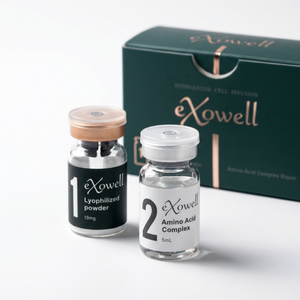 EXOWELL Système Exo Skin Booster à double flacon, Poudre Exo végétale lyophilisée, Solution complexe d'acides aminés - Product Image 1