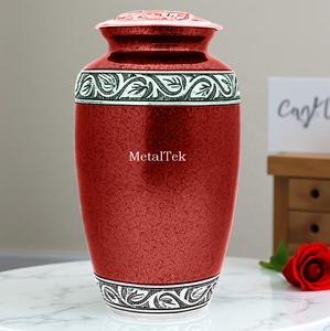 Urnas de cremación clásicas de alta calidad hechas a mano en la India para cenizas, colores personalizados, tarros decorativos para cenizas de recuerdo funerario - Product Image 1