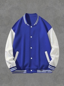 Hot Selling Custom Waterproof Spring Baseball Bomber Varsity <b>Jackets</b> for Men Lightweight <b>Fleece</b> <b>Lining</b> - Product Image 1
