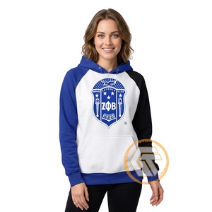 GREEK TREASURES เสื้อฮู้ดผ้าฝ้ายฟลีซ 500 กรัม แขนยาว ปักลาย Zeta Phi Beta คุณภาพสูงสำหรับผู้หญิง - Product Image 1