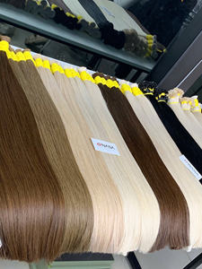 Vente en gros d'extensions de cheveux Remy vague naturelle en vrac cheveux crus vietnamiens Double noyade 100 grammes couleurs claires 32 pouces - Product Image 4