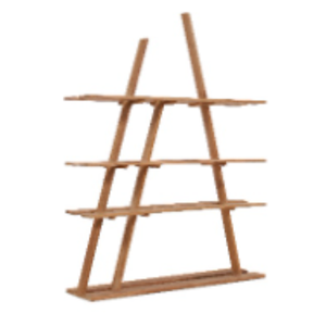 Estante para Libros Triangular de Diseño Minimalista de Indonesia con Marco de Madera de Teca para Decoración del Hogar - Product Image 1