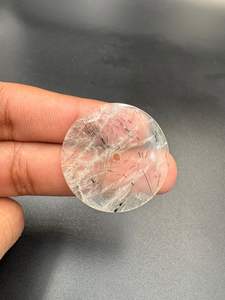 Esfera de Cuarzo Rutilado Negro Natural, Tamaño 31.50mm, Grosor 1.50mm, Componentes de Reloj Premium - Product Image 4