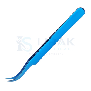 Pinzas Quirúrgicas Azules de Precisión Ijrak, Duraderas, con Punta Suave de Acero Inoxidable de 10 mm para Aplicación de Extensiones de Pestañas - Product Image 5