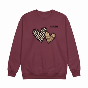 Women's Fashion Sublimation Hoodie <b>Heart</b> Print Pullover Sweatshirt Regular Fit Casual Hooded Winter <b>Top</b> - Product Image 4