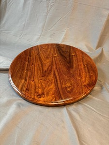 Wood Double Tier Rotating Tray Smooth-Spin Lazy Susan for Tabletop <b>Spice</b> Serving - Product Image 1