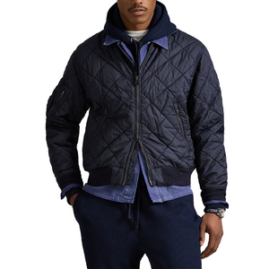 Premium Lightweight Quilted Jacquard Bomber <b>Jacket</b> Men Water Repellent OEM Custom Luxury Wind Resistant Athleisure Streetwear - Product Image 1