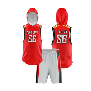 Uniforme de Fútbol 7v7 Blue Wave, Top sin Mangas con Capucha, Conjunto de Pantalones Cortos Deportivos, Uniformes Personalizados con Gráficos de Equipo por Sublimación - Product Image 2