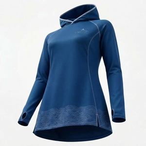 Women Modest Muslim Swim <b>Full</b> Coverage <b>Hijab</b> Solid Color Windproof & Quick Dry Swimwear Modest Swimming Top - Product Image 5