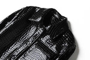 Chaqueta de Cuero Genuino de Piel de Oveja para Mujer, Transpirable, Impermeable, Estilo Casual Biker con Forro de Nailon - Product Image 3