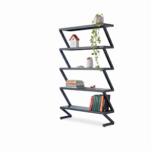 Geometric Iron Display Shelf Modern Zigzag Stainless Steel <b>Shoe</b> Rack <b>Space</b> <b>Saving</b> Artistic Living Room & Dining <b>Storage</b> S Shaped - Product Image 5