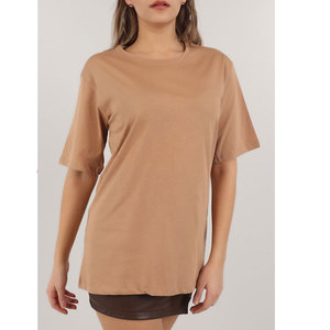 T-shirts pour femmes écologiques, respirants, à manches courtes, unis, décontractés pour l'extérieur, en coton/polyester, pour la course à pied et la gym - Product Image 3