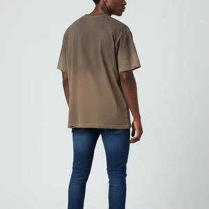Fabricants de t-shirts de haute qualité, 100% coton, t-shirt vintage à manches courtes, coupe ample, effet délavé. - Product Image 3