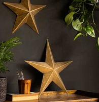 Décoration murale étoile 3D en métal pour la maison, emblème patriotique, artisanat soudé