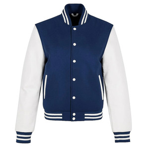 Veste universitaire personnalisée brodée à deux tons pour hommes, veste en coton à capuche, veste de style Letterman, fermeture à boutons, streetwear, OEM, marque privée - Product Image 5