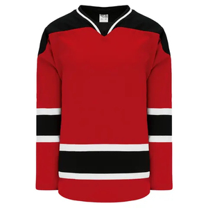 Camiseta de Hockey sobre Hielo para Hombre 100% Poliéster |   Camiseta Personalizada con Cuello en V y Manga Larga con Bordado - Product Image 4