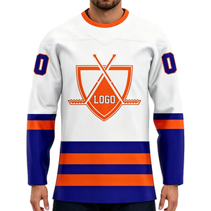 Camisetas de Hockey sobre Hielo Personalizadas al por Mayor, Transpirables, de Secado Rápido, 100% Poliéster, Unisex, para Adultos, Cuello en V, Tirantes, Costuras Reforzadas, las Mejores Camisetas de Hockey - Product Image 4