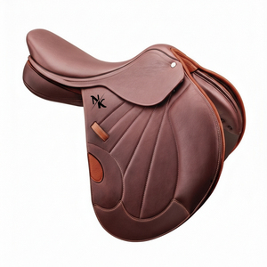 Selle de dressage pour l'équitation de qualité supérieure, en cuir de vachette sur mesure, assise confortable, produits d'équitation anglaise en provenance d'Inde. - Product Image 1
