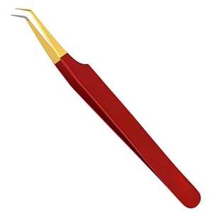 Juego de Pinzas para Pestañas de Acero Inoxidable Profesional con Logotipo Personalizado, Pinzas de Punta Suave para Aislamiento y Aplicación en Extensiones de Pestañas - Product Image 5