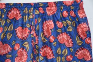 Conjunto de Pijama de Algodón Estampado a Mano Artesanal, Color Índigo Azul con Diseño Floral, Ropa de Dormir de Verano, Camisa de Manga Corta y Pantalones Cortos Tipo Bóxer, Transpirable - Product Image 5