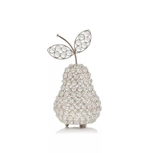 Sculpture en cristal en forme de poire, décoration en verre faite à la main, figurine artistique contemporaine pour table de salon - Product Image 2