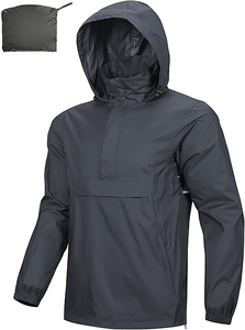 Veste coupe-vent décontractée pour homme, légère, zippée, imperméable, respirante, pour la randonnée en plein air - Product Image 6