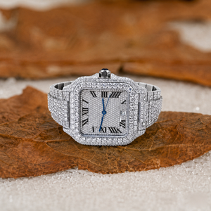 Reloj de Lujo Moderno para Hombre, Cuadrado, Estilo Hip Hop, de Acero Inoxidable, Resistente al Agua, con Diamantes de Moissanita Blancos de Calidad de Exportación y Aleación de Cuarzo - Product Image 5