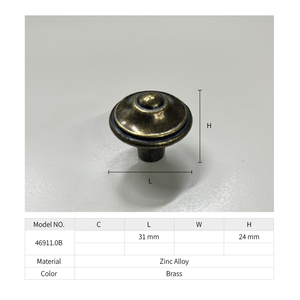 Poignée de meuble moderne à trou unique en alliage de zinc pour armoire, tiroir, cuisine, commode - Product Image 6