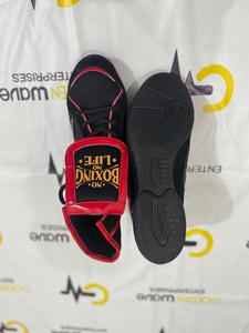 No Boxing No Life - Zapatos de Boxeo de Cuero Premium, Color Personalizado, Logotipo Personalizado, Cierre con Cordones, Antideslizantes, Alta Calidad, Duraderos - Product Image 6