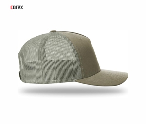 Olive Green 5-Panel Trucker <b>Hat</b> Mesh Breathable Adjustable Unisex Casual Outdoor Spring <b>Summer</b> - Product Image 4