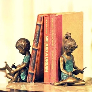 Metal Bookend Silhouette Woman Holding <b>Books</b> Minimalist Design Sculptural <b>Decor</b> For Home Office Adult Use - Product Image 4