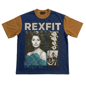 REXFIT SPORTS Custom Printing Wholesale Navy Blue DTG 100% Cotton T <b>Shirts</b> Heat Transfer <b>Silk</b> Screen Print <b>Men</b>’s T <b>Shirt</b> - Product Image 6
