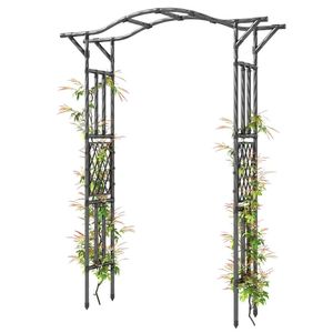 Arche de jardin noire avec support pour plantes, option pergola, gazebo ou pavillon - Product Image 5
